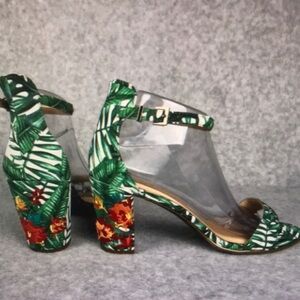 Born Green Floral Women's Heels